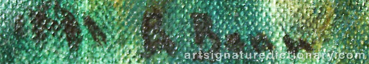 Authentic signature by Ben BENN on artwork