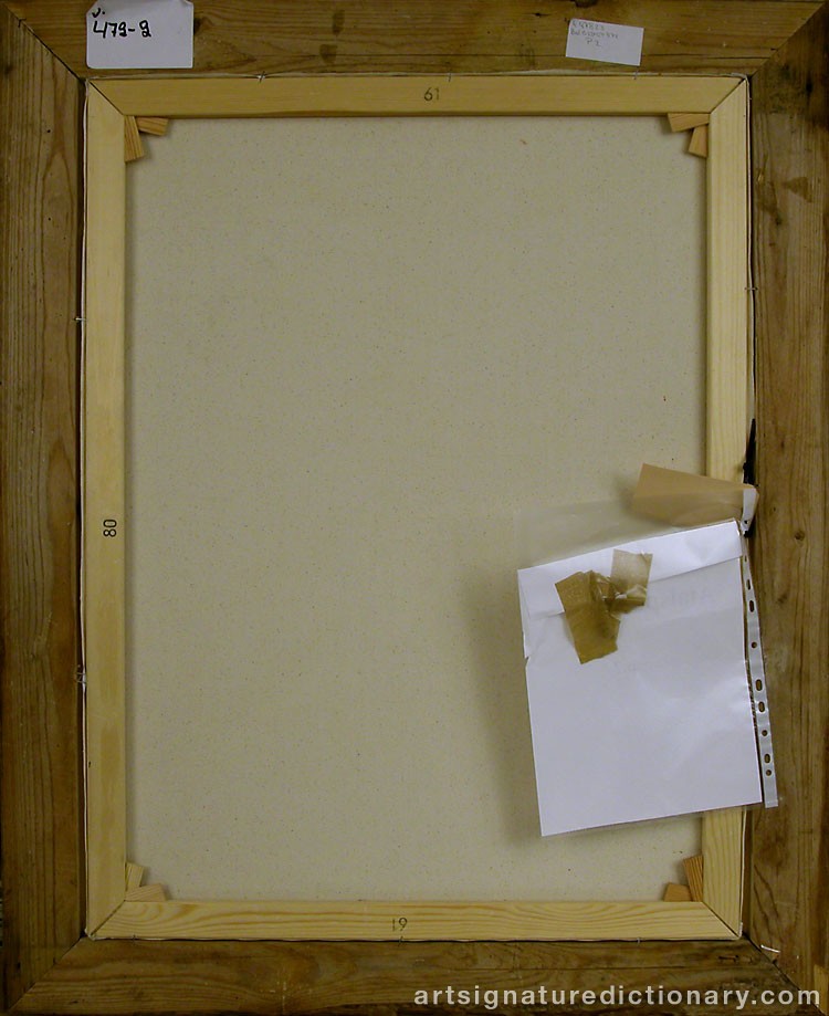 Close-up details showing Edvard MUNCH signature forgery characteristics