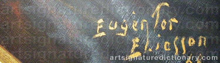 Authentic signature by Eugen Tor ELIASSON on  artwork