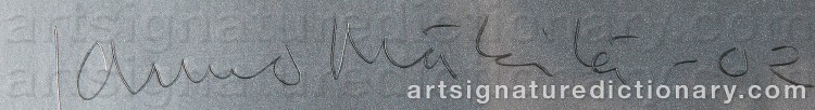 Authentic signature by Jarmo MÄKILÄ on Drawing/Graphic/Print artwork