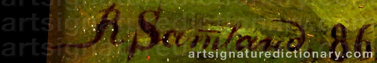Authentic signature by Rudolf SAMMLAND on  artwork