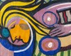 Close-up details showing Pablo PICASSO signature forgery characteristics