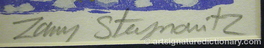 Authentic signature by Zamy STEYNOWITZ on  artwork