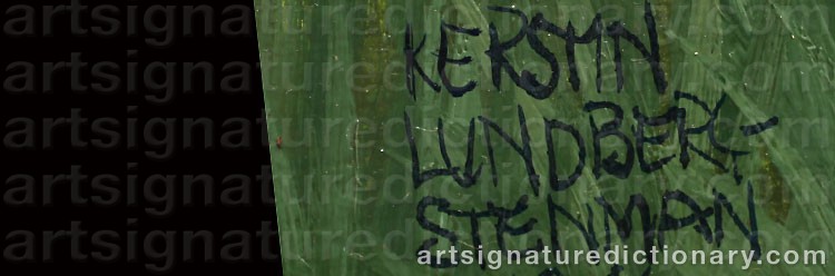 Authentic signature by Kerstin LUNDBERG-STENMAN on Painting/Watercolour artwork