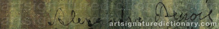 Signature by Alexander Nikolaievich BENOIS