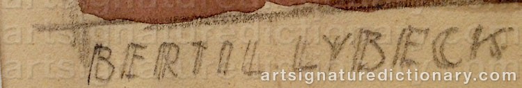 Signature by Bertil LYBECK