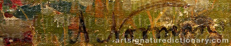 Authentic signature by Adelsteen NORMANN on Painting/Watercolour artwork