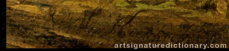 Authentic signature by Marinus Adrianus, The Elder KOEKKOEK on  artwork