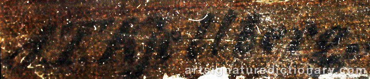 Authentic signature by Albert T KJELLBERG on Painting/Watercolour artwork