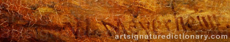 Authentic signature by Wilhelm Alexander MEYERHEIM on artwork