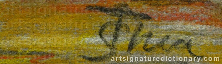 Authentic signature by Thea SCHLEUSNER on Painting/Watercolour artwork