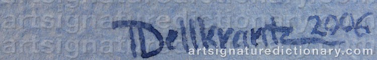 Authentic signature by Tobbe DELLKRANTZ on  artwork