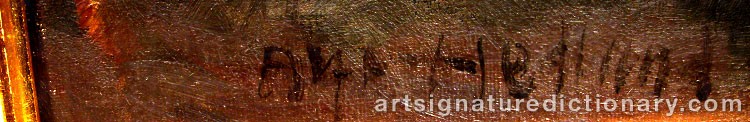 Signature by Alfred HEDLUND