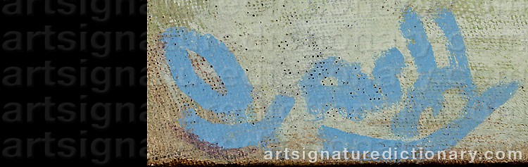 Authentic signature by Oscar HERNANDEZ SORIANO on artwork