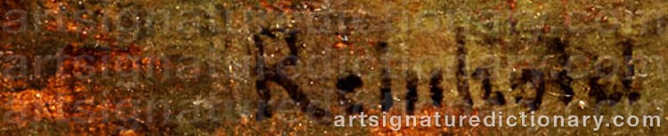 Authentic signature by Franz REINHOLD on  artwork