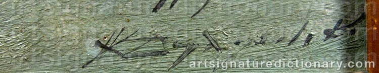 Authentic signature by Konstantin Vikentievich DYDYSCHKO on artwork