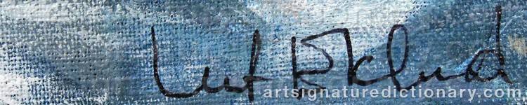 Authentic signature by Ulf EKLUND on  artwork