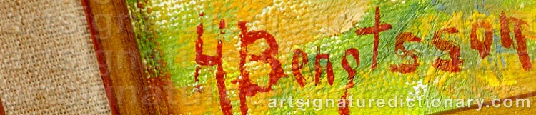 Authentic signature by Hilmer BENGTSSON on  artwork