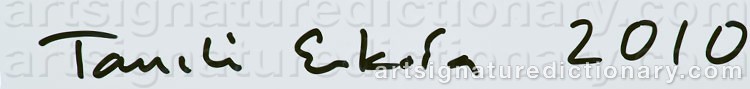Authentic signature by Taneli ESKOLA on artwork