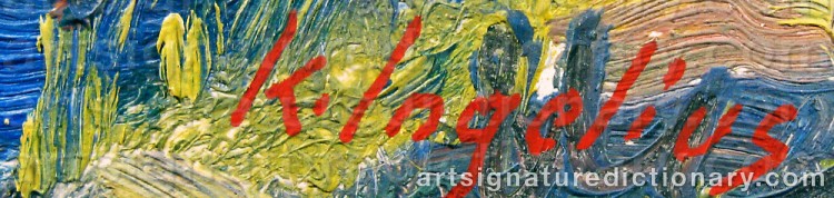 Authentic signature by Karl INGELIUS on artwork