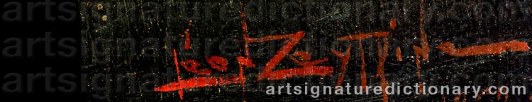 Authentic signature by Léon ZEYTLINE on artwork