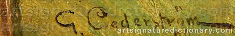Signature by Gustaf CEDERSTRÖM