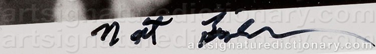Authentic signature by Nat FINKELSTEIN on  artwork