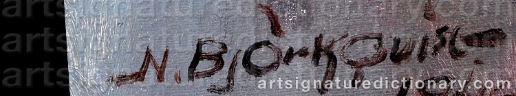 Signature by Nils BJÖRKQVIST