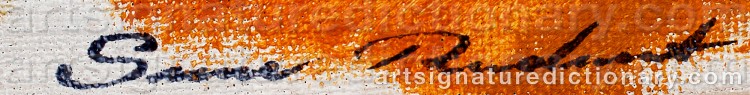 Authentic signature by Sune RUDNERT on Painting/Watercolour artwork