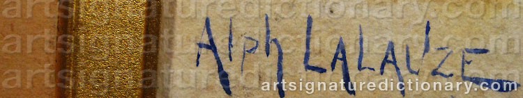 Signature by Alphonse LALAUZE