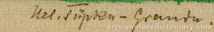 Authentic signature by Helene TÜPKE-GRANDE on  artwork