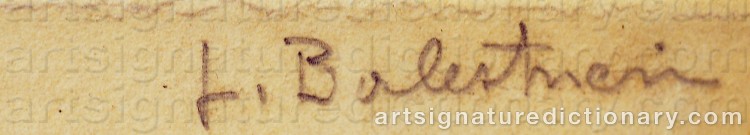 Authentic signature by Lionelli BALESTRIERI on Drawing/Graphic/Print artwork