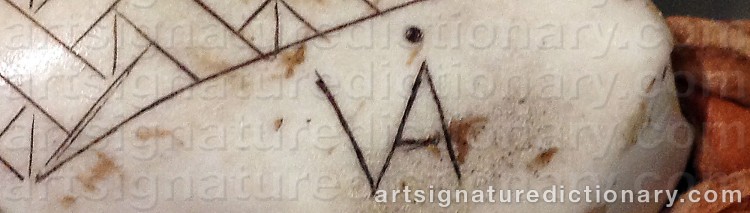 Authentic signature by Villy ÅNENSEN on Other artwork