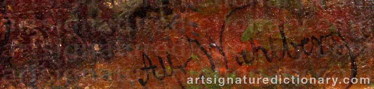 Signature by Alfred WAHLBERG