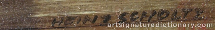 Authentic signature by Heinz SCHOLTZ on  artwork