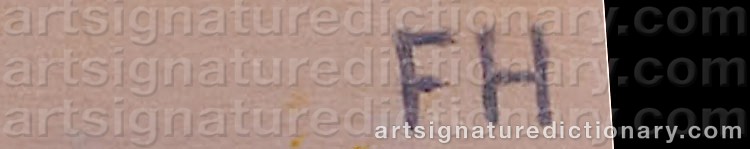 Authentic signature by Felix HEUBERGER on  artwork