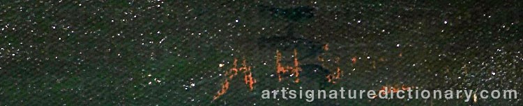 Authentic signature by Aaron Harry GORSON on  artwork