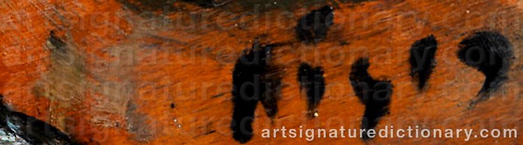 Authentic signature by Filippo De PISIS on artwork