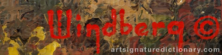 Authentic signature by Dalhart WINDBERG on Painting/Watercolour artwork