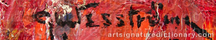 Authentic signature by Gösta WESSTRÖM on artwork