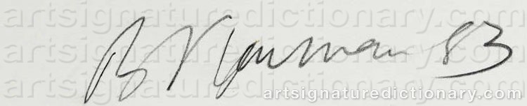 Signature by Bruce NAUMAN