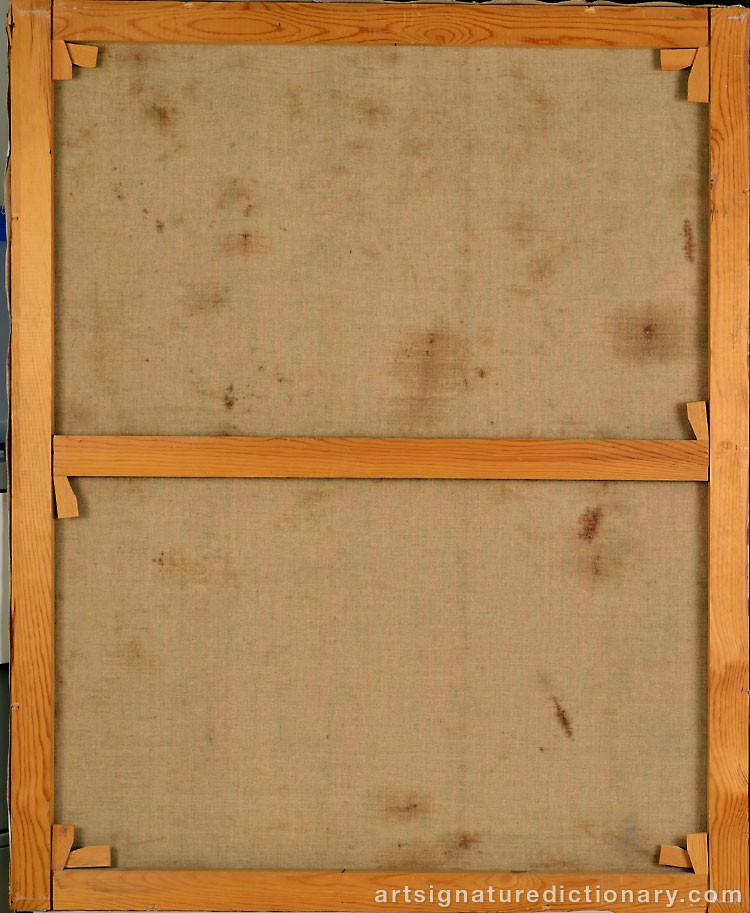 Close-up details showing Albin AMELIN signature forgery characteristics