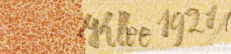 Signature by Paul KLEE