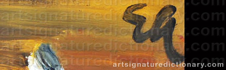 Authentic signature by Edvards GRUBE on Painting/Watercolour artwork