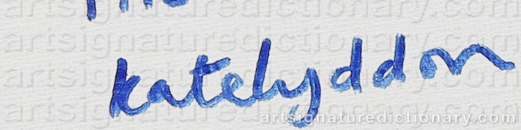 Authentic signature by Kate LYDDON on Painting/Watercolour artwork