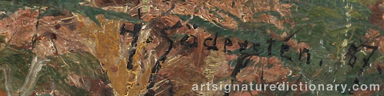 Authentic signature by Anders Herman SÖDERSTEN on artwork