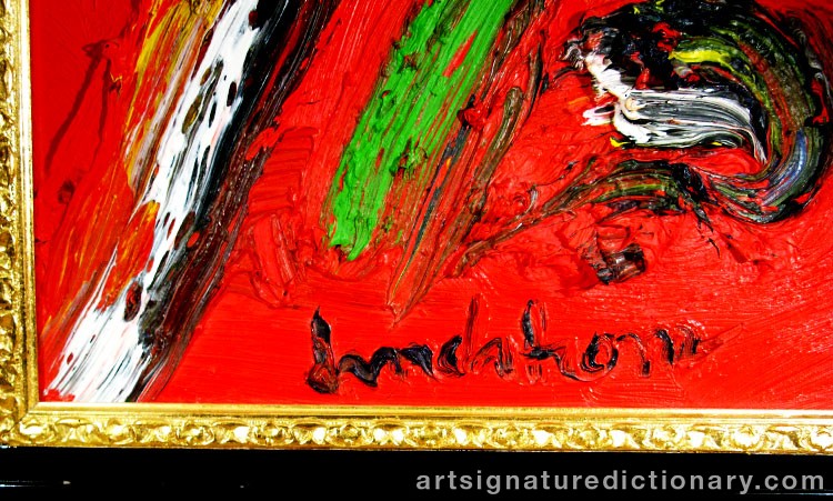 Close-up details showing Bengt LINDSTRÖM signature forgery characteristics