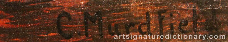 Authentic signature by Carl MURDFIELD on  artwork