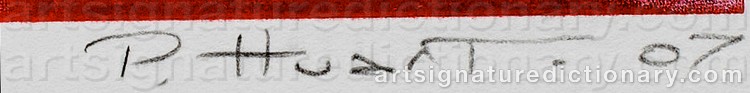 Authentic signature by Philippe HUART on Drawing/Graphic/Print artwork