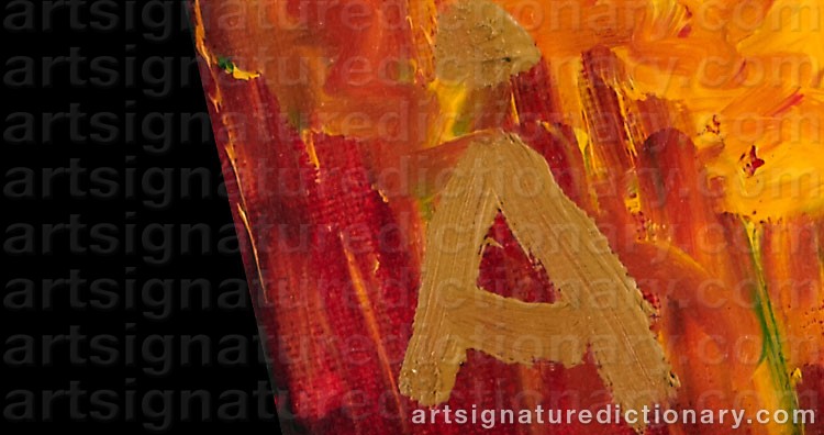 Authentic signature by Charlotte ÅGÅRD on artwork